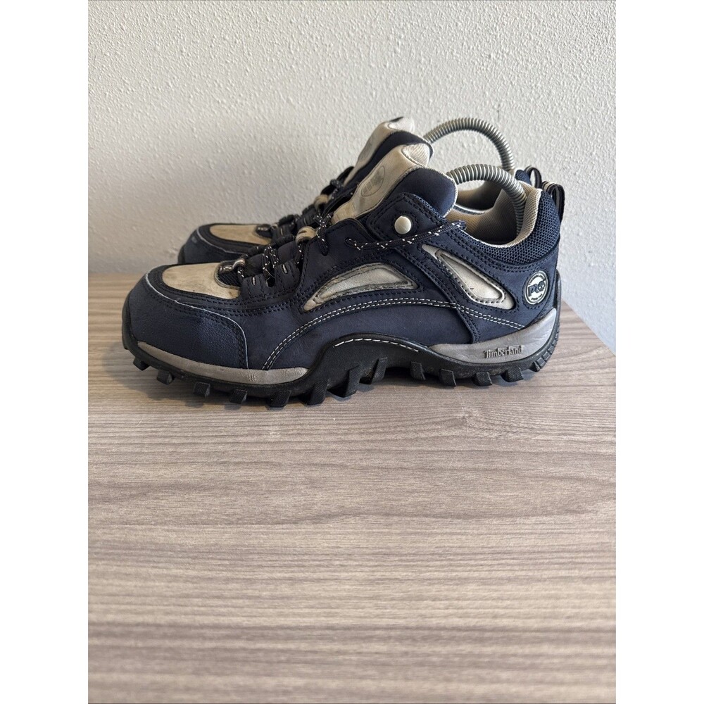 Timberland Pro Steel Toe Work Shoes Women's Sz 9.5 Blue Grey Sneakers‎